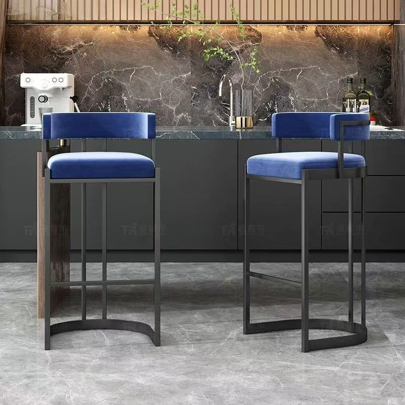 Nordic Style Bar Chair with Backrest
