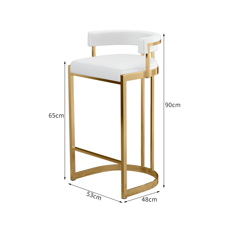 Nordic Style Bar Chair with Backrest