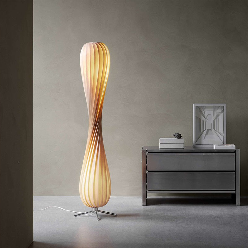 Nordic Wood Veneer LED Table Lamp