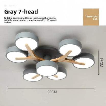 Nordic Wooden Branch Ceiling Light