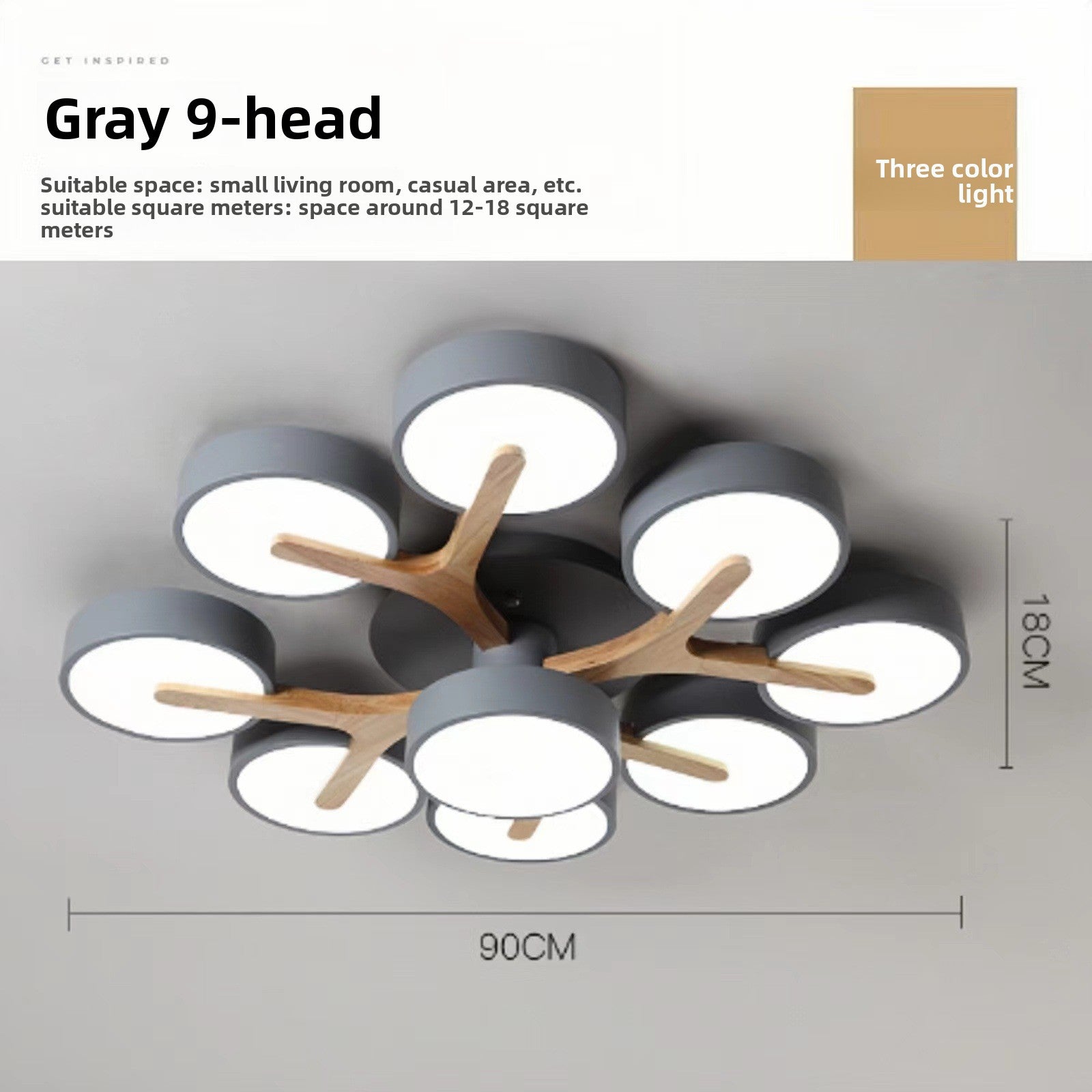 Nordic Wooden Branch Ceiling Light