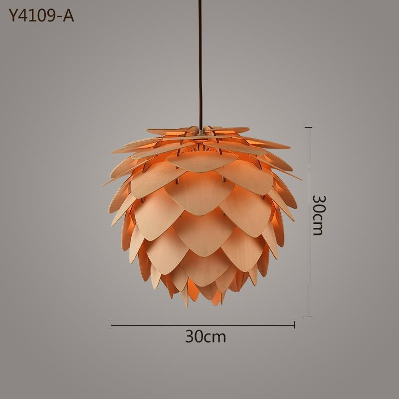 Nordic Wooden Petal Chandelier LED Lighting