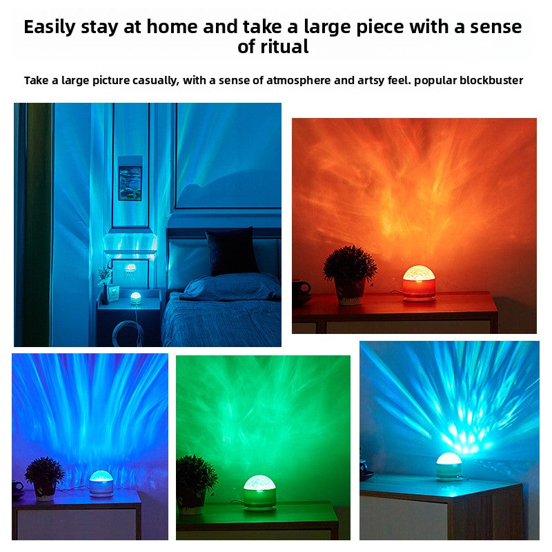 Northern Lights Projection Lamp with Water Ripple Effect