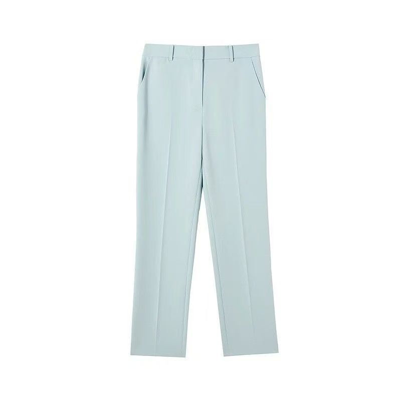 Notch Lapel Acetate Blazer and Trousers Set