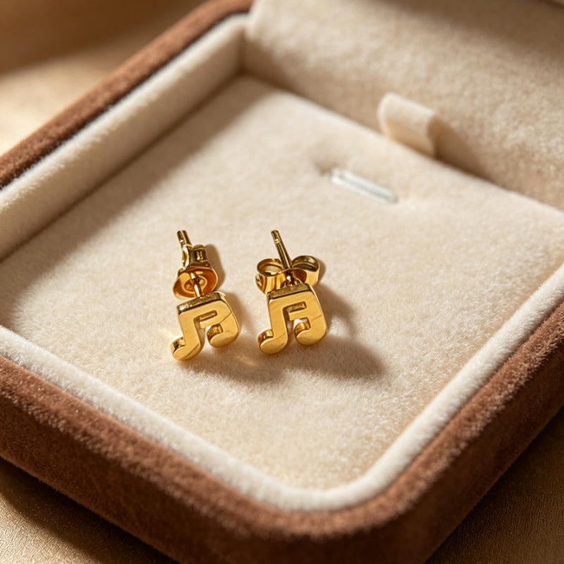 Note stud earrings