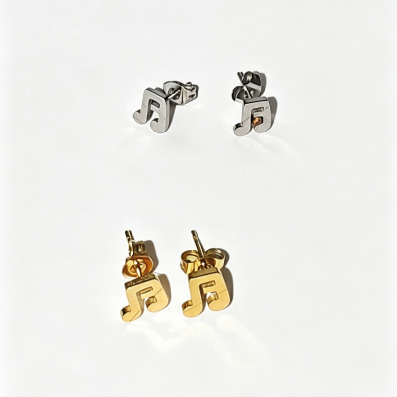 Note stud earrings