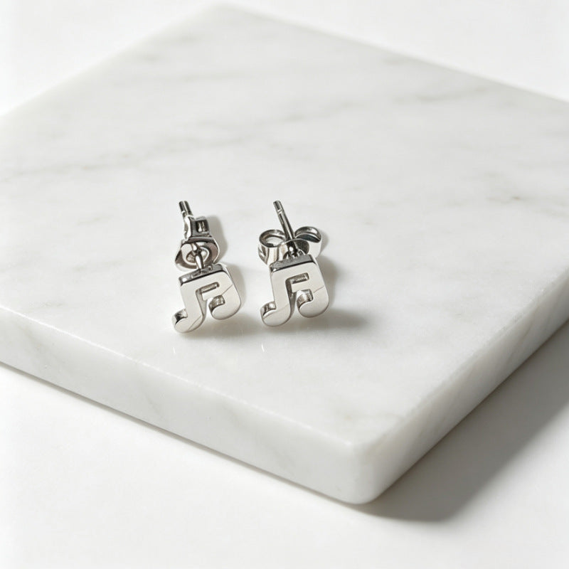 Note stud earrings
