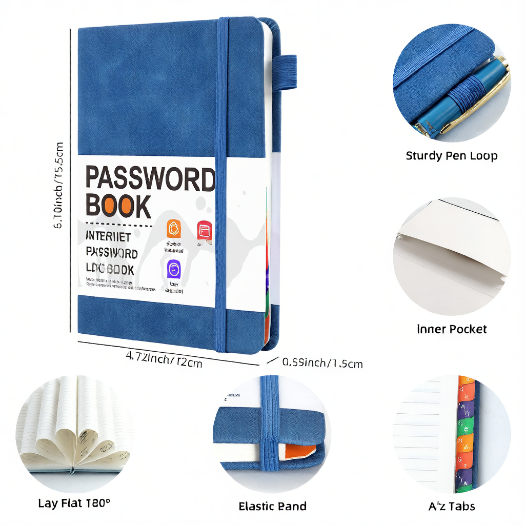 Notebook with strap