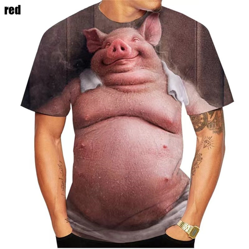 Novelty Animal Pig Print Mens T-Shirt