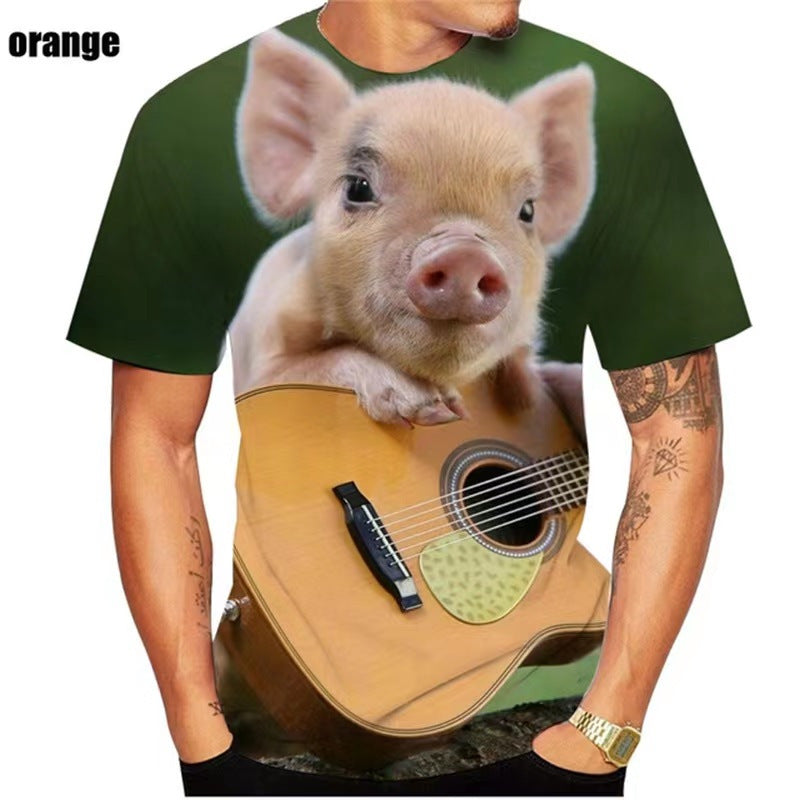 Novelty Animal Pig Print Mens T-Shirt