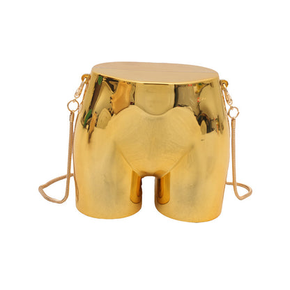 Novelty Butt Shape Mini Crossbody Bag with Chain