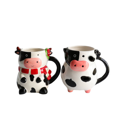 Novelty Cow Shape Ceramic Mug