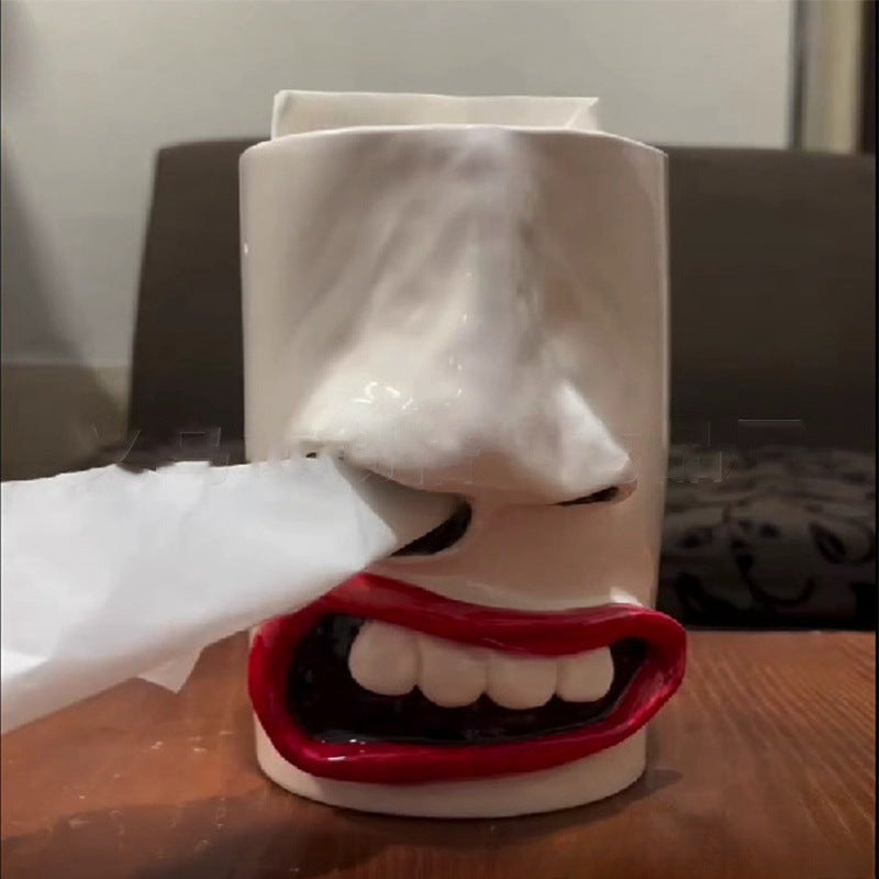 Novelty Resin Tissue Holder and Ashtray