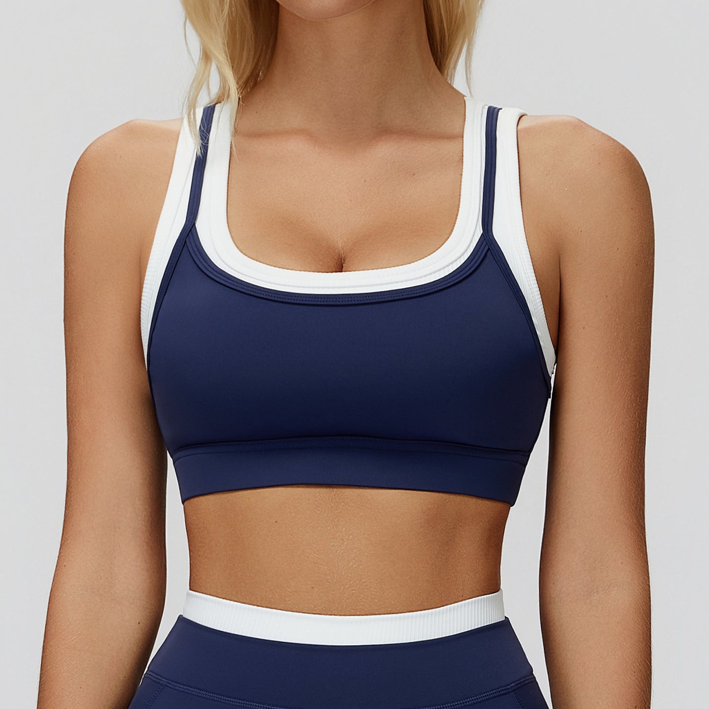 Nude-Feel Two-Piece Sports Bra