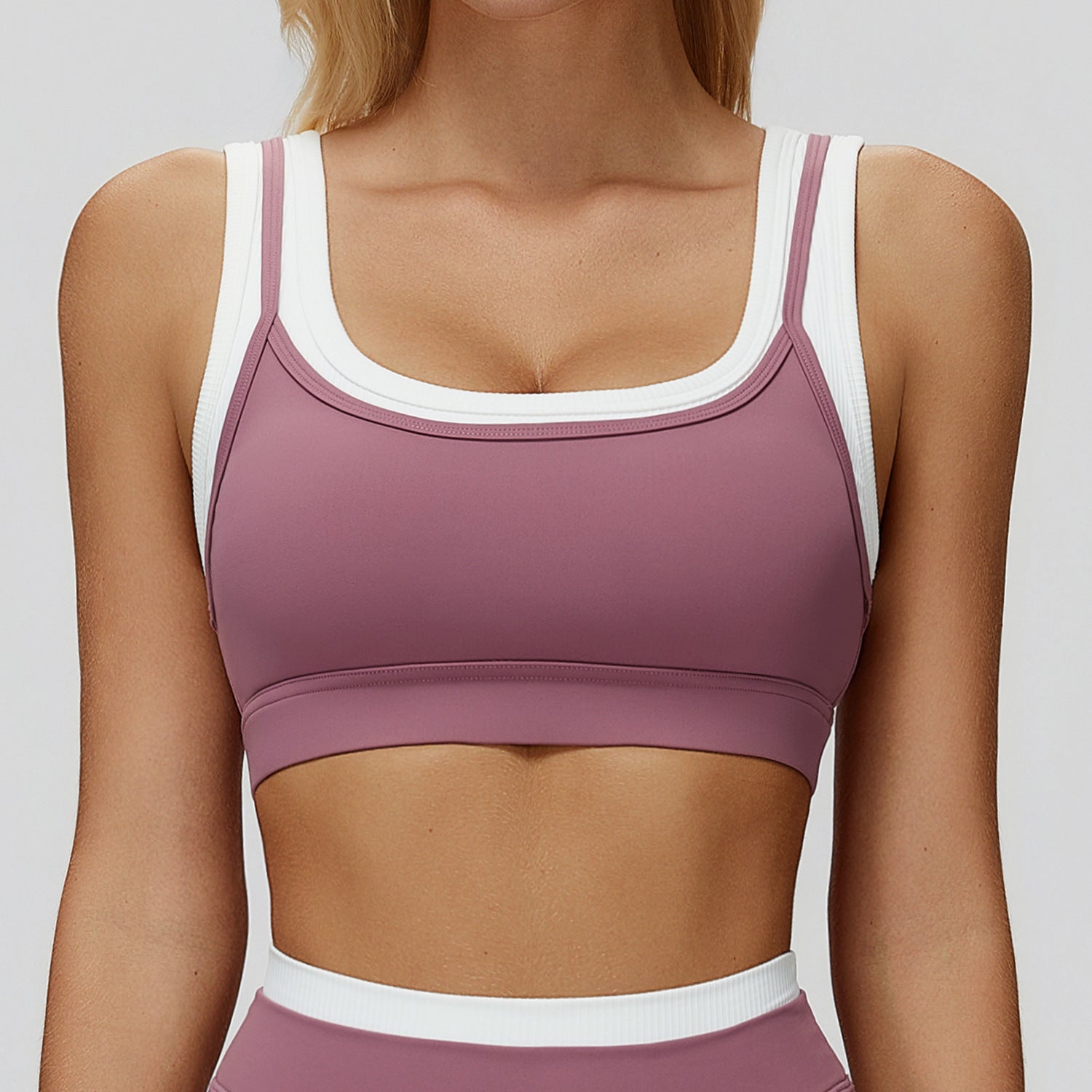 Nude-Feel Two-Piece Sports Bra