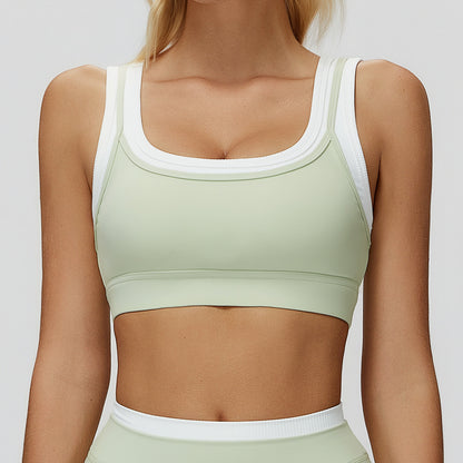 Nude-Feel Two-Piece Sports Bra