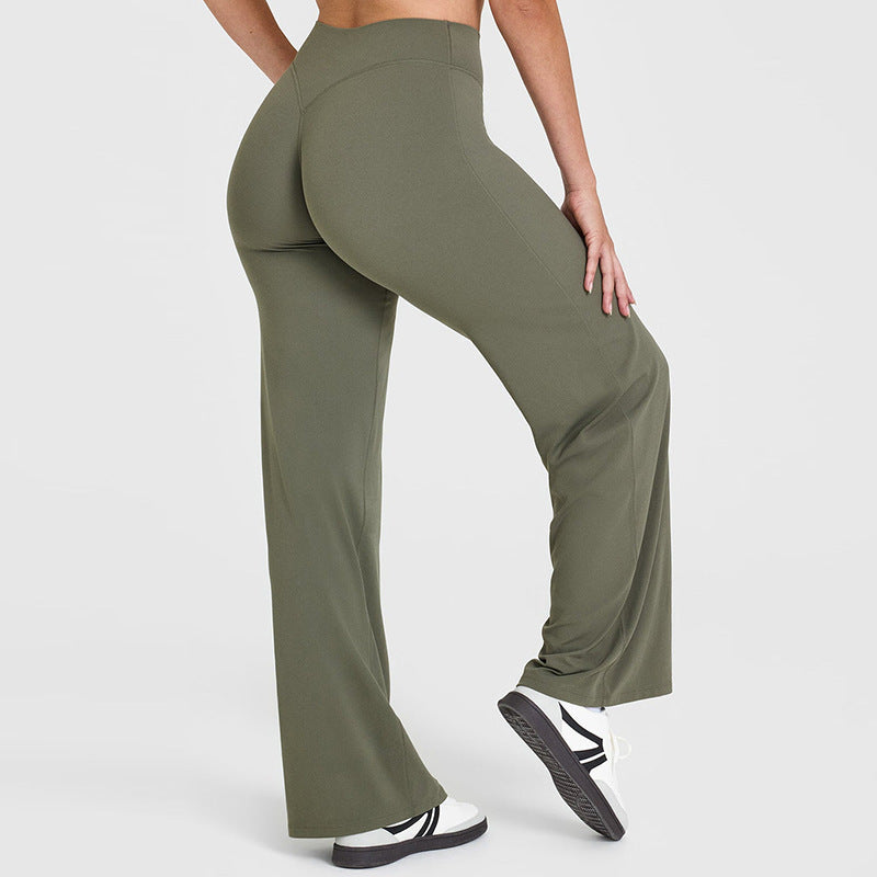 Nude Wide-Leg Yoga Pants
