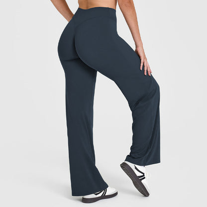 Nude Wide-Leg Yoga Pants