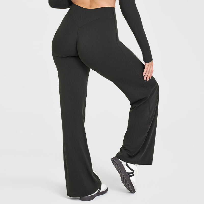 Nude Wide-Leg Yoga Pants