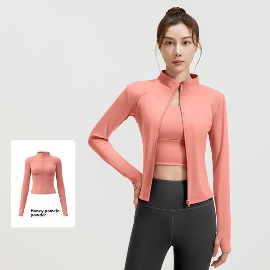 Nude yoga coat