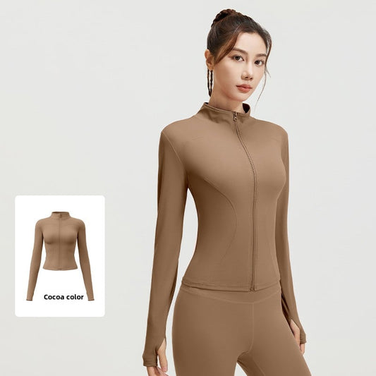 Nude yoga coat