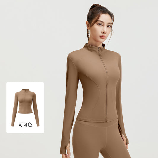 Nude yoga coat