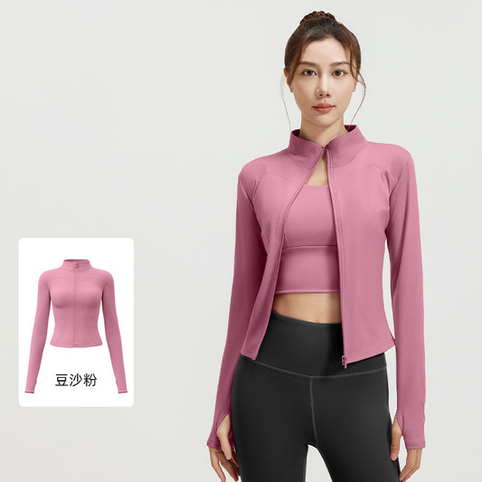 Nude yoga coat
