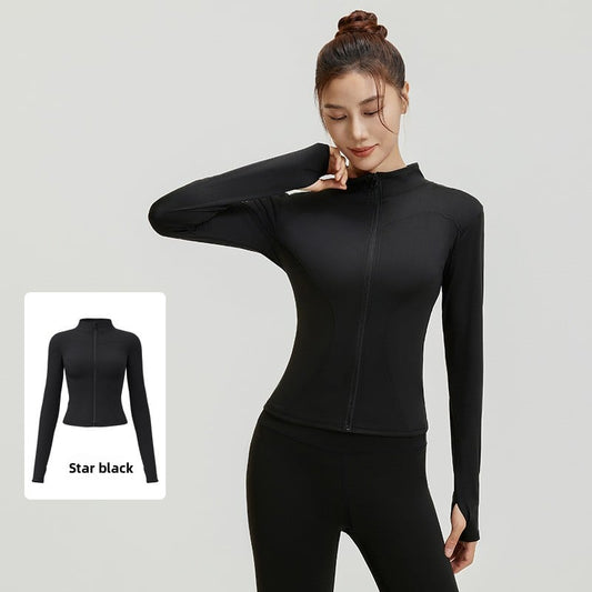 Nude yoga coat