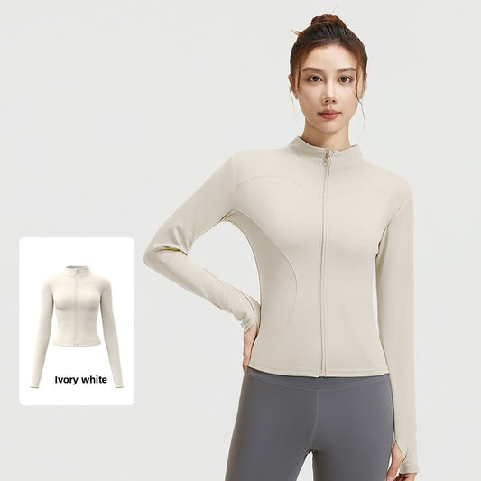 Nude yoga coat