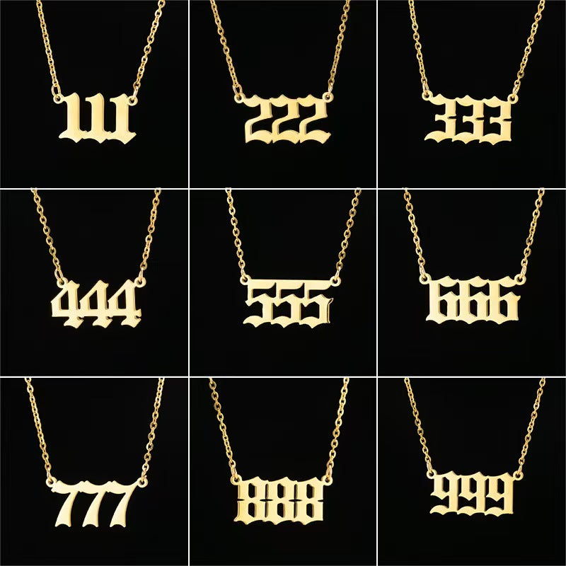 Numeric Pendant Necklace
