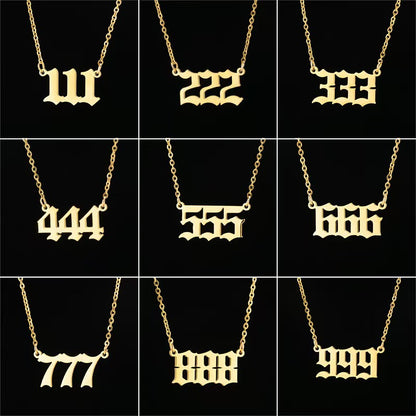 Numeric Pendant Necklace