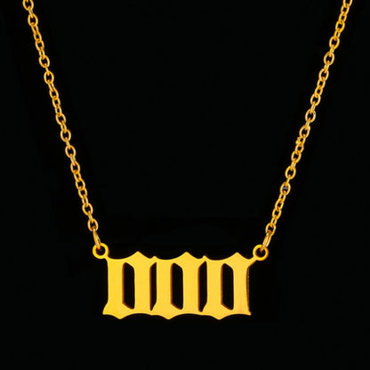 Numeric Pendant Necklace