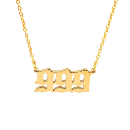 Numeric Pendant Necklace