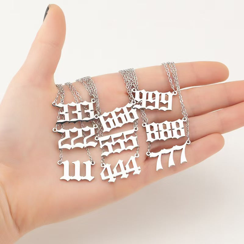 Numeric Pendant Necklace