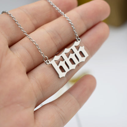 Numeric Pendant Necklace