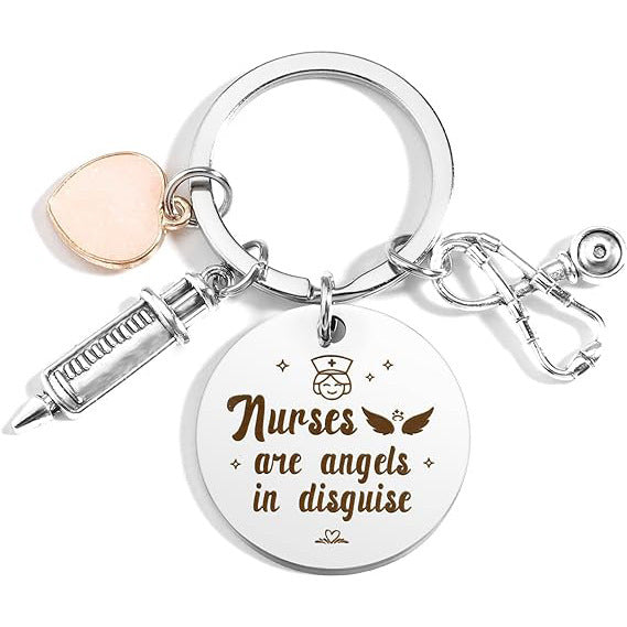 Nurse Themed Stainless Steel Keychain