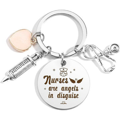 Nurse Themed Stainless Steel Keychain