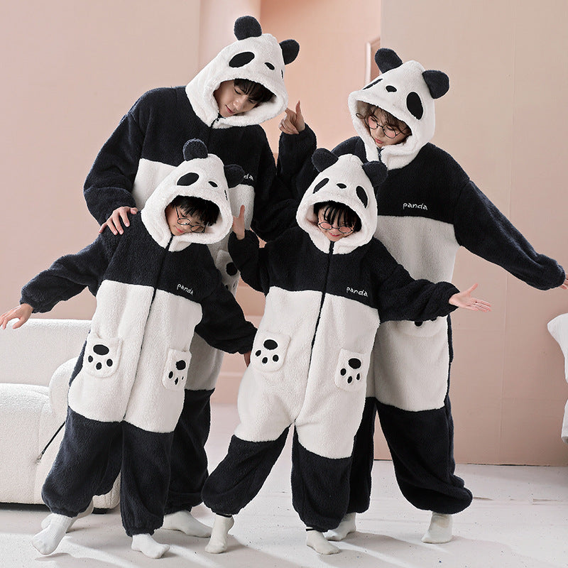 Nursery-style children's clothing for a family of three