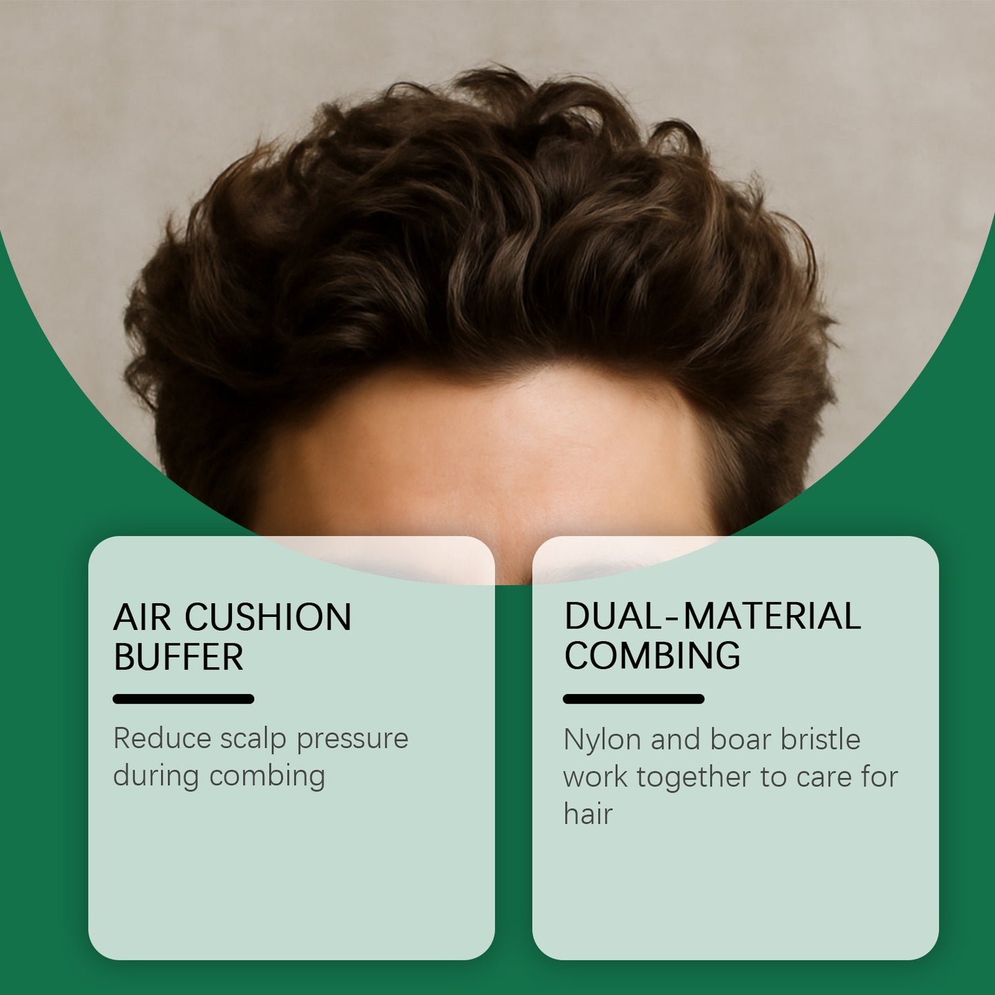 Nylon bristle airbag comb