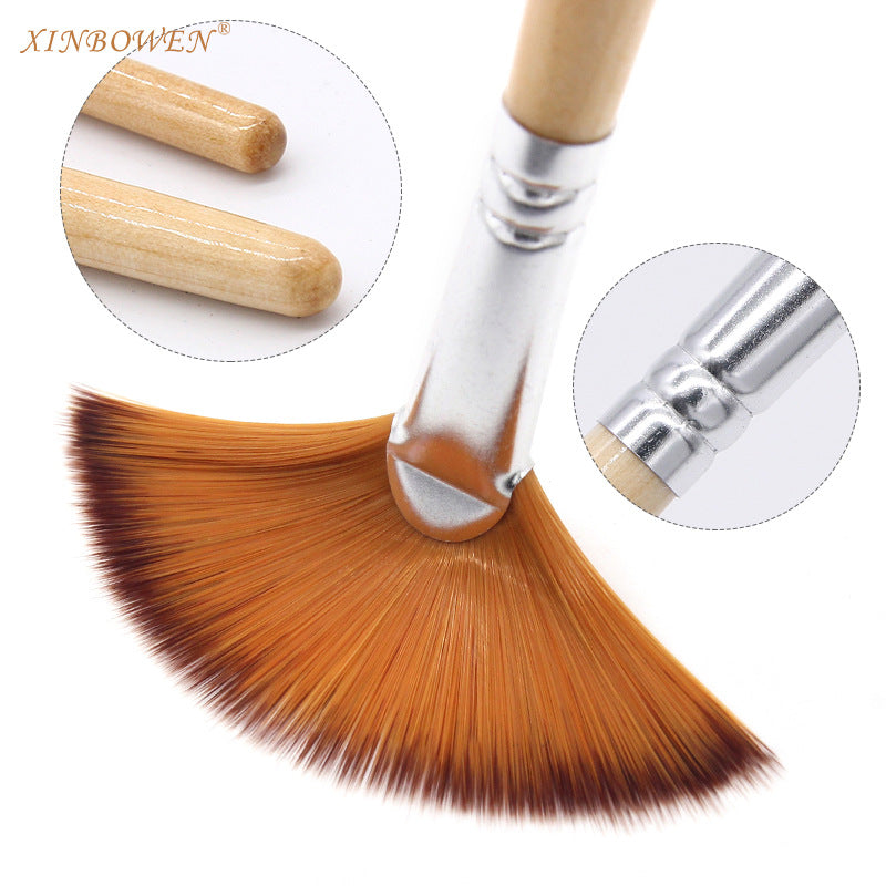Nylon bristle fan-shaped brush