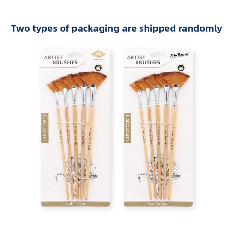 Nylon bristle fan-shaped brush