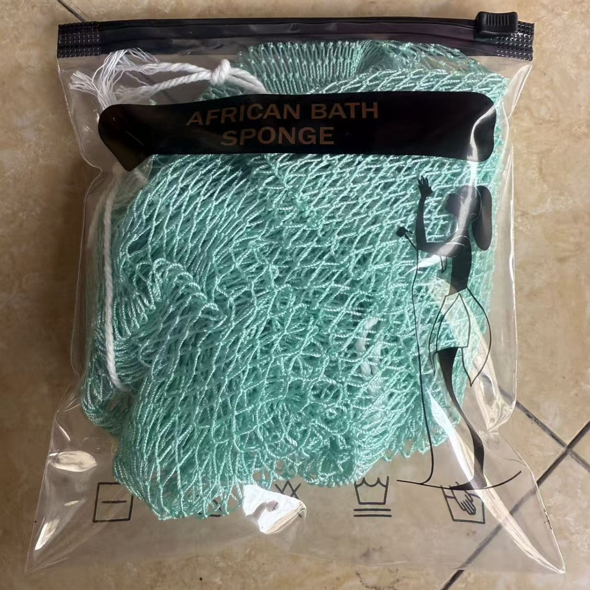 Nylon Exfoliating Bath Towel with Drawstring