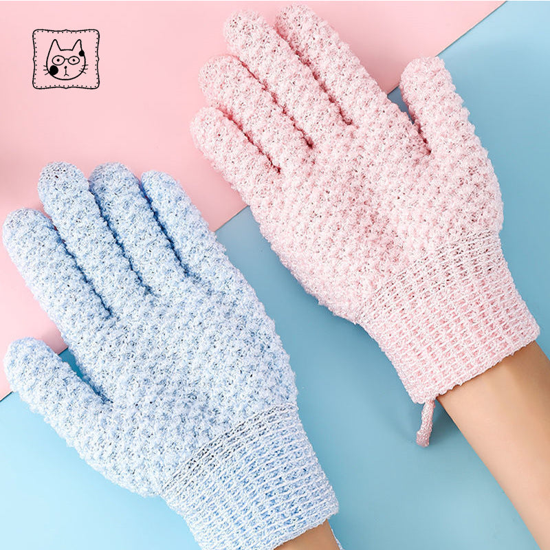 Nylon Exfoliating Scrubbing Gloves for Body and Back