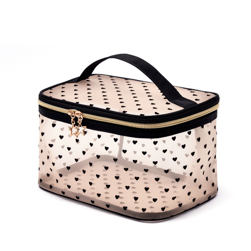 Nylon Mesh Cosmetic Bag Large Capacity Portable