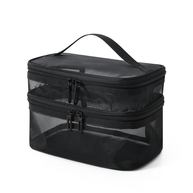 Nylon Mesh Cosmetic Bag Large Capacity Portable