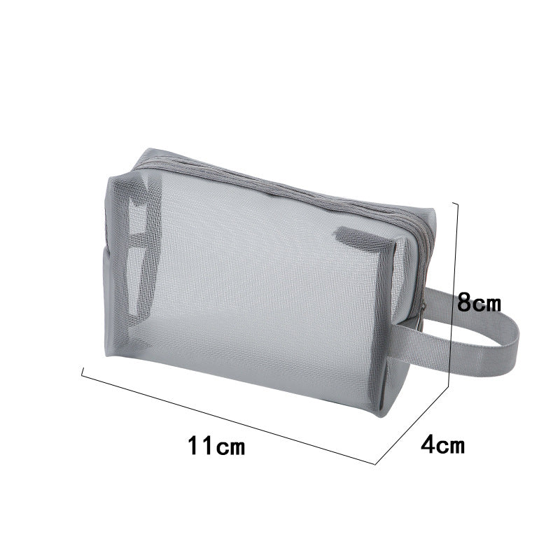 Nylon Mesh Makeup Bag Portable Cosmetic Storage
