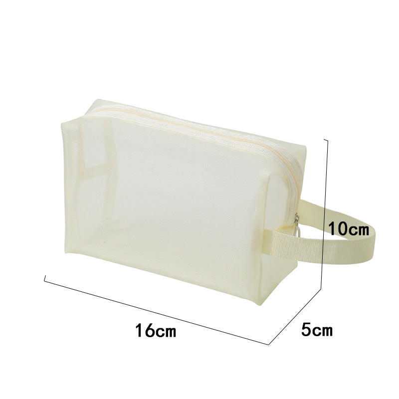 Nylon Mesh Makeup Bag Portable Cosmetic Storage