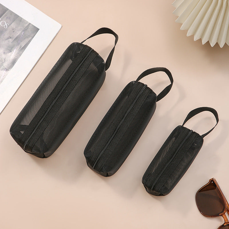 Nylon Mesh Makeup Bag Portable Cosmetic Storage