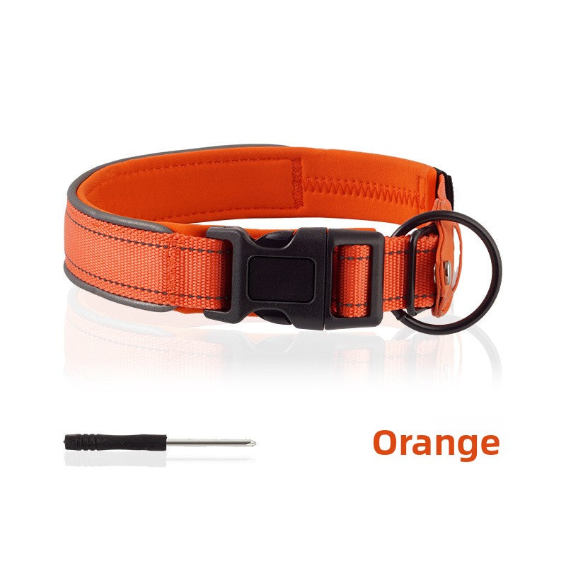 Nylon Pet Collar with Airtag Holder