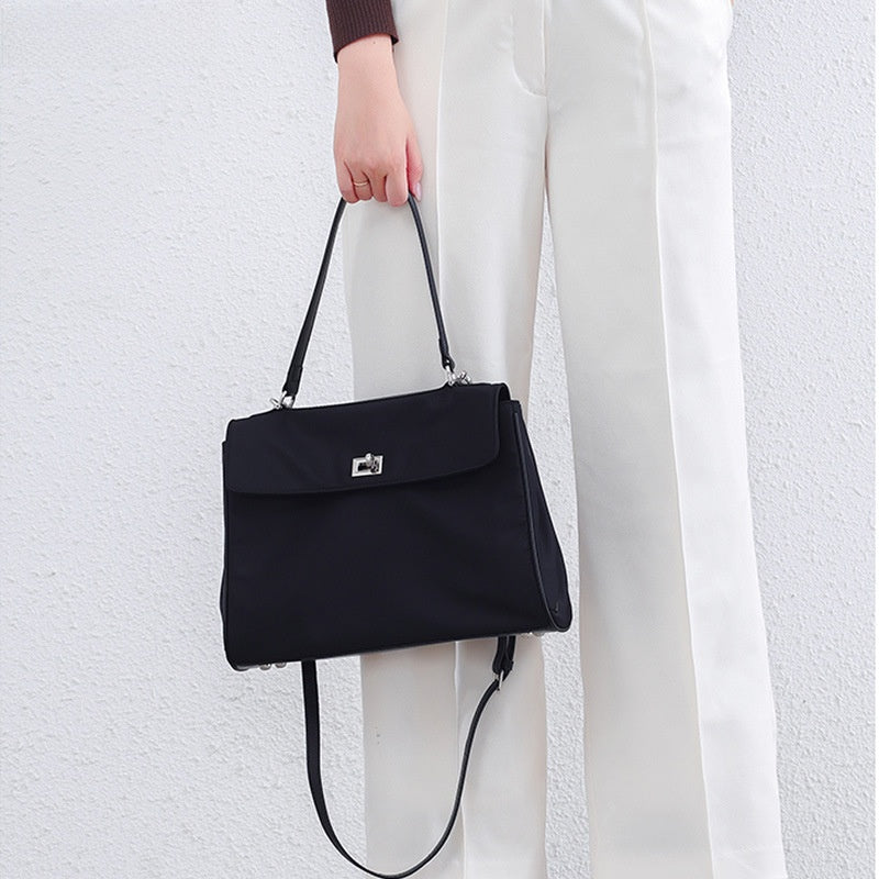 Nylon Tote Bag with Shoulder Strap